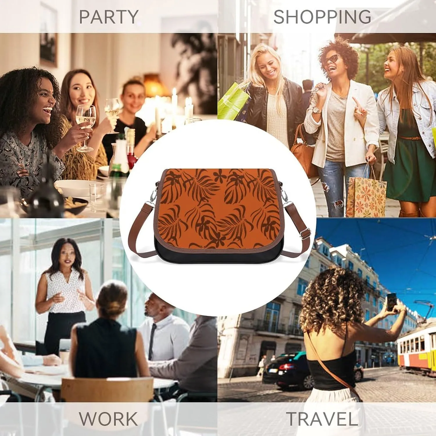 Polynesian Fashion Small Crossbody Bag Festival Party Gifts 2025 New Elegant Women Girls' Leather Bag