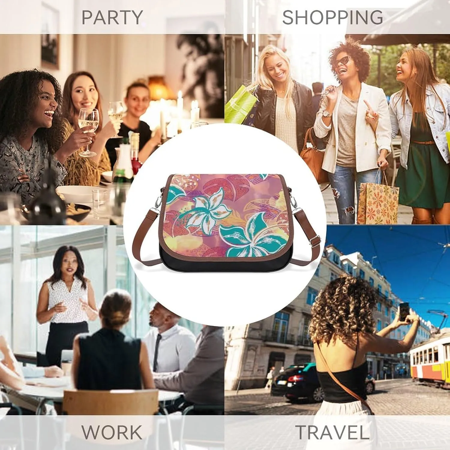 Polynesian Fashion Small Crossbody Bag Festival Party Gifts 2025 New Elegant Women Girls' Leather Bag