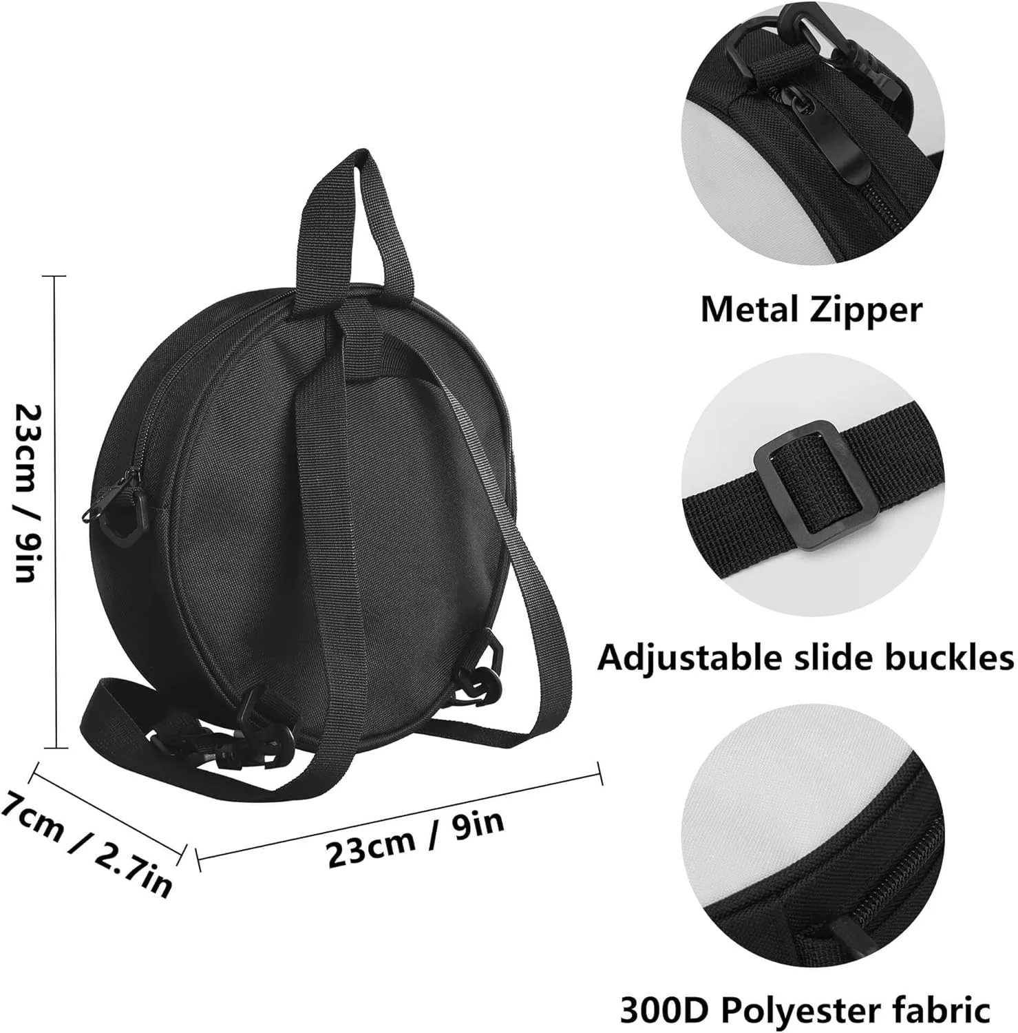 POPCUSTOMS Custom Photo Round Purse with Photo Text Personalized Crossbody Satchel Handbag with Adjustable Strap