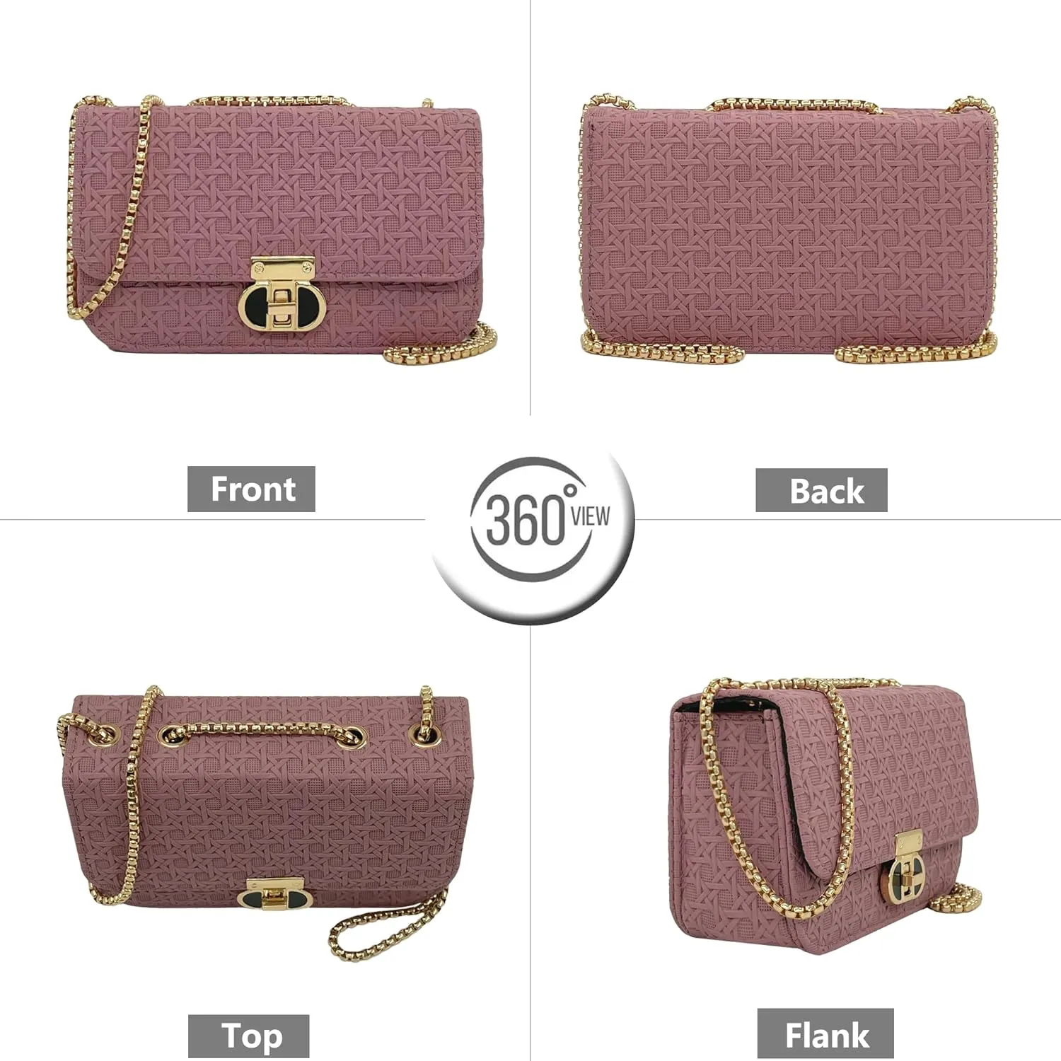 PORT&LOTUS Mini Shoulder Bag for Women PU Leather Small Bags for Women Little Tote Bag Women Purses