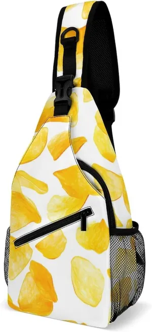 Potato Chips Casual Sling Bag Backpack Travel Shoulder Chest Crossbody Bags Adjustable Daypack Unisex