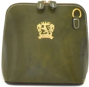 Pratesi Leather, Leather Bag for Women Volterra Radica Woman Clutches in cow leather - Radica Dark Green