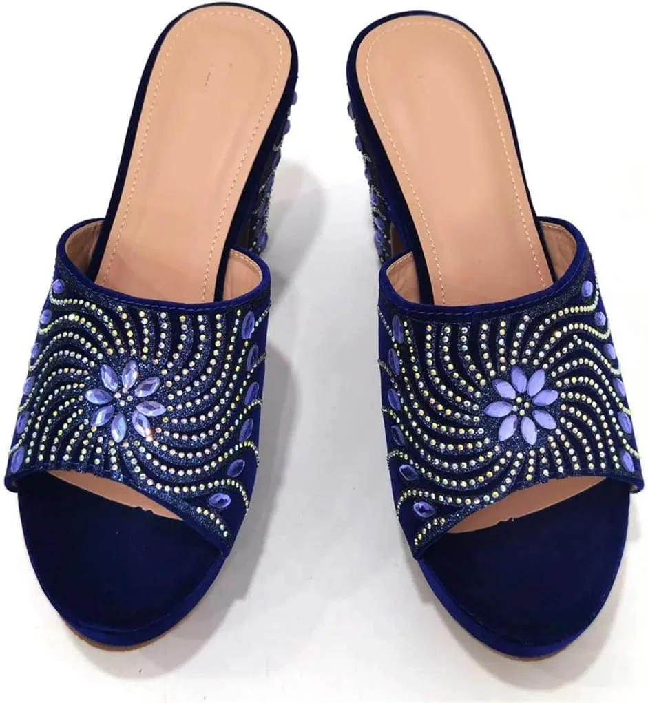 Premium Convertible Bridal Shoes Bag System African Crystal Heels with Detachable Evening Purse