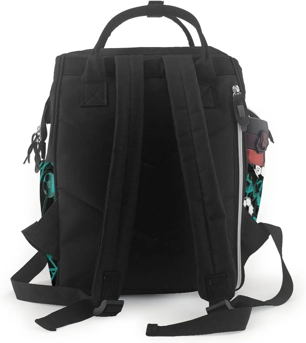 Pretty Soccer Diaper Bag Backpack for Women Large Capacity Nappy Bag Multifunction Waterproof Mummy Backpacks for Mom Dad Essentials Casual Daypack Travel Bag