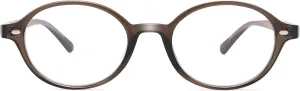 Pro Acme Oval Blue Light Blocking Glasses for Women Men, Vintage Thick Frame Glasses Fake Nerd Lightweight 90s Eyeglasses