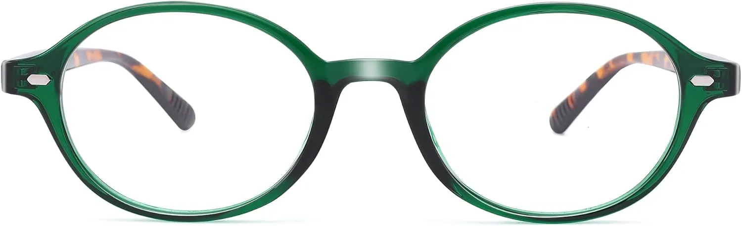 Pro Acme Oval Blue Light Blocking Glasses for Women Men, Vintage Thick Frame Glasses Fake Nerd Lightweight 90s Eyeglasses