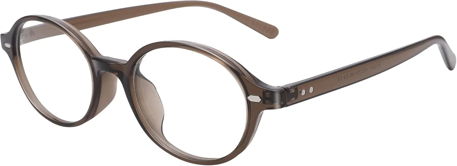 Pro Acme Oval Blue Light Blocking Glasses for Women Men, Vintage Thick Frame Glasses Fake Nerd Lightweight 90s Eyeglasses