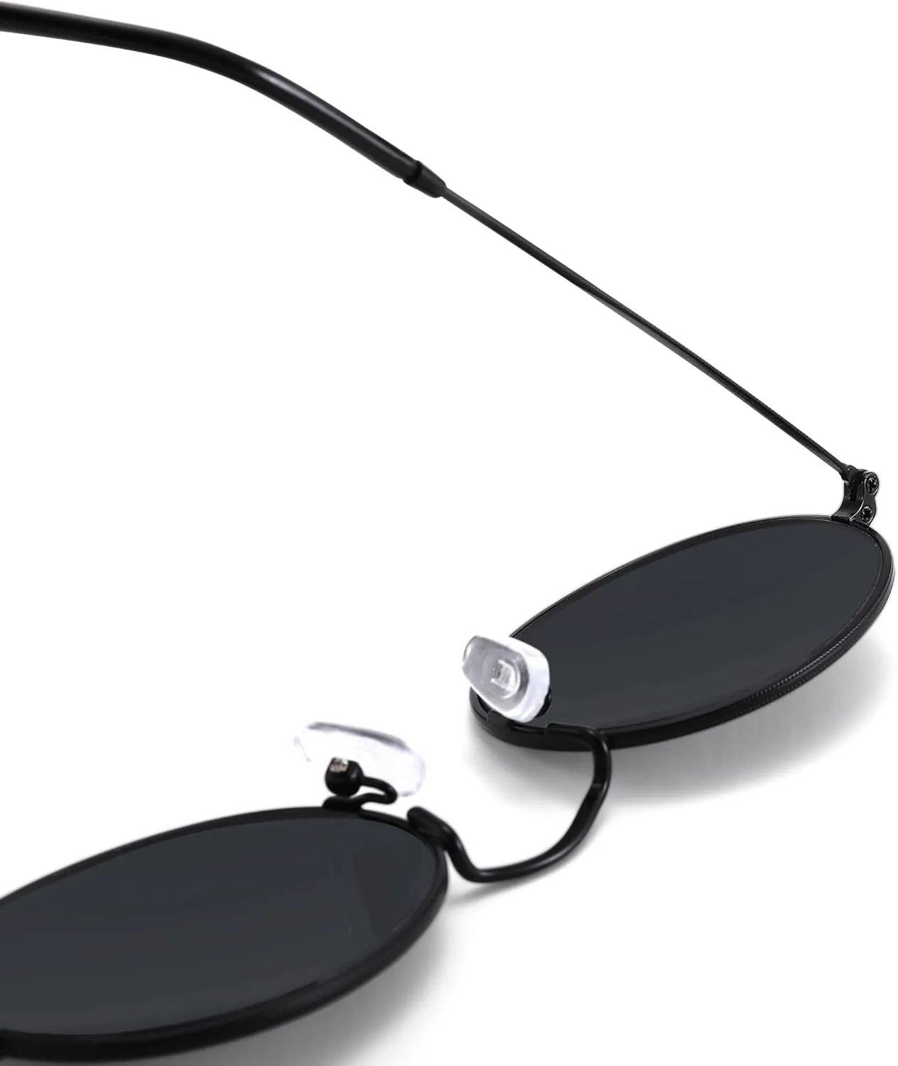 Pro Acme Retro Oval Sunglasses Glass Lens, Small Metal Frame Trendy 90s Sun Glasses for Women Men