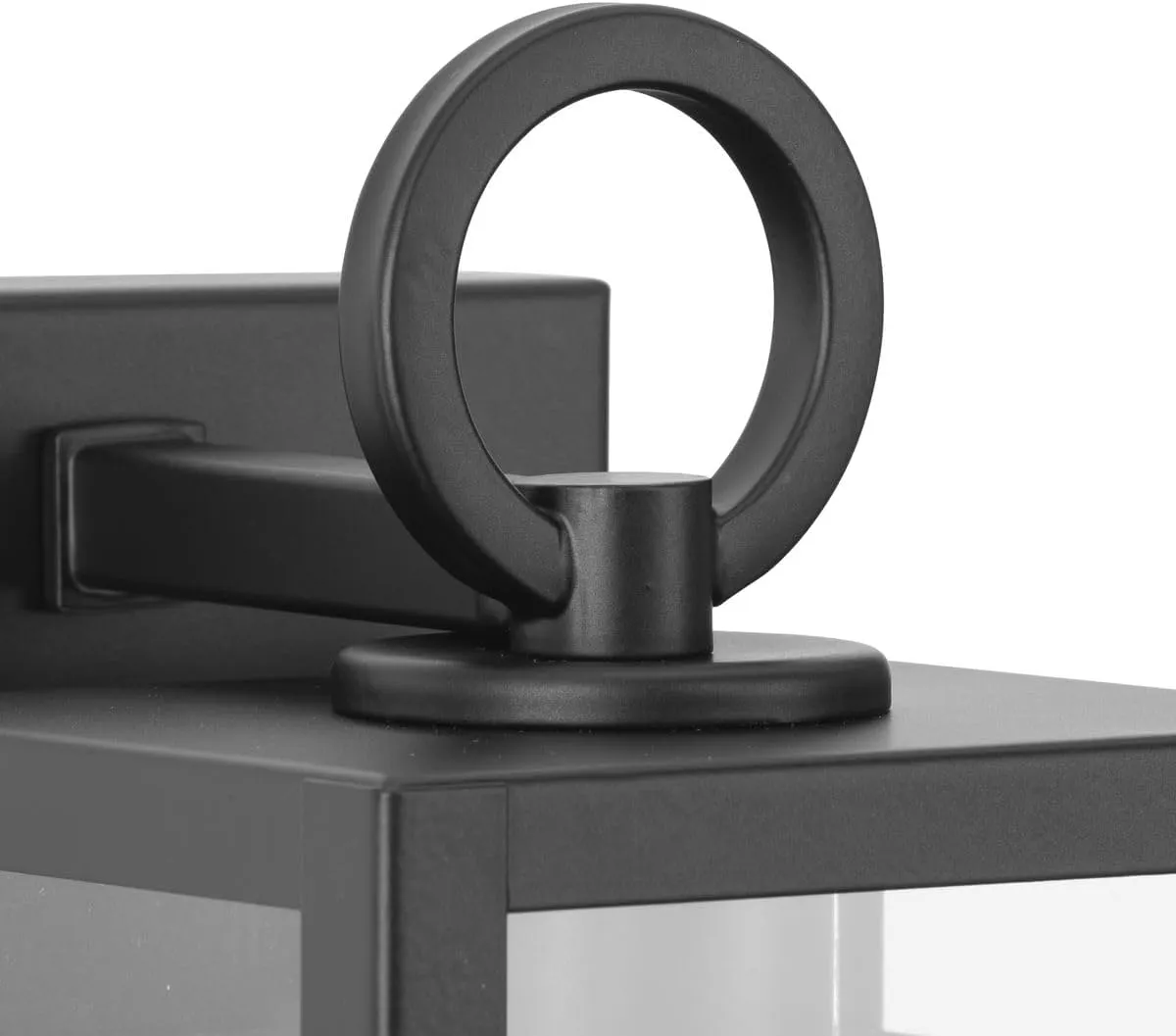 Progress Lighting Parrish Collection One-Light Matte Black Clear and Etched Glass Modern Craftsman Outdoor Small Wall Lantern (P560341-31M)
