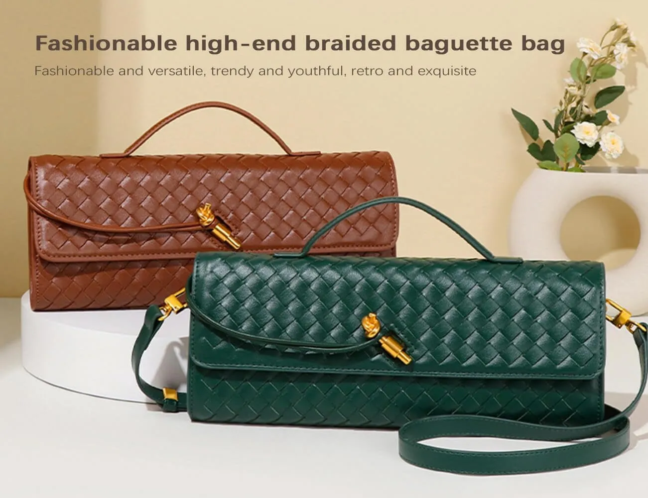 PU Leather Handmade Clutch Purse,Fashion Crossbody Clutch Purse,Fashion Evening Shoulder Bag,Woven Crossbody Bags for Women