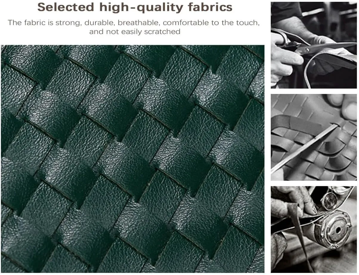 PU Leather Handmade Clutch Purse,Fashion Crossbody Clutch Purse,Fashion Evening Shoulder Bag,Woven Crossbody Bags for Women