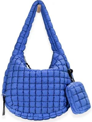 Puffer Tote Bag for Women Large Quilted Puffy Lightweight Carryall Crossbody Tote Bag for Women