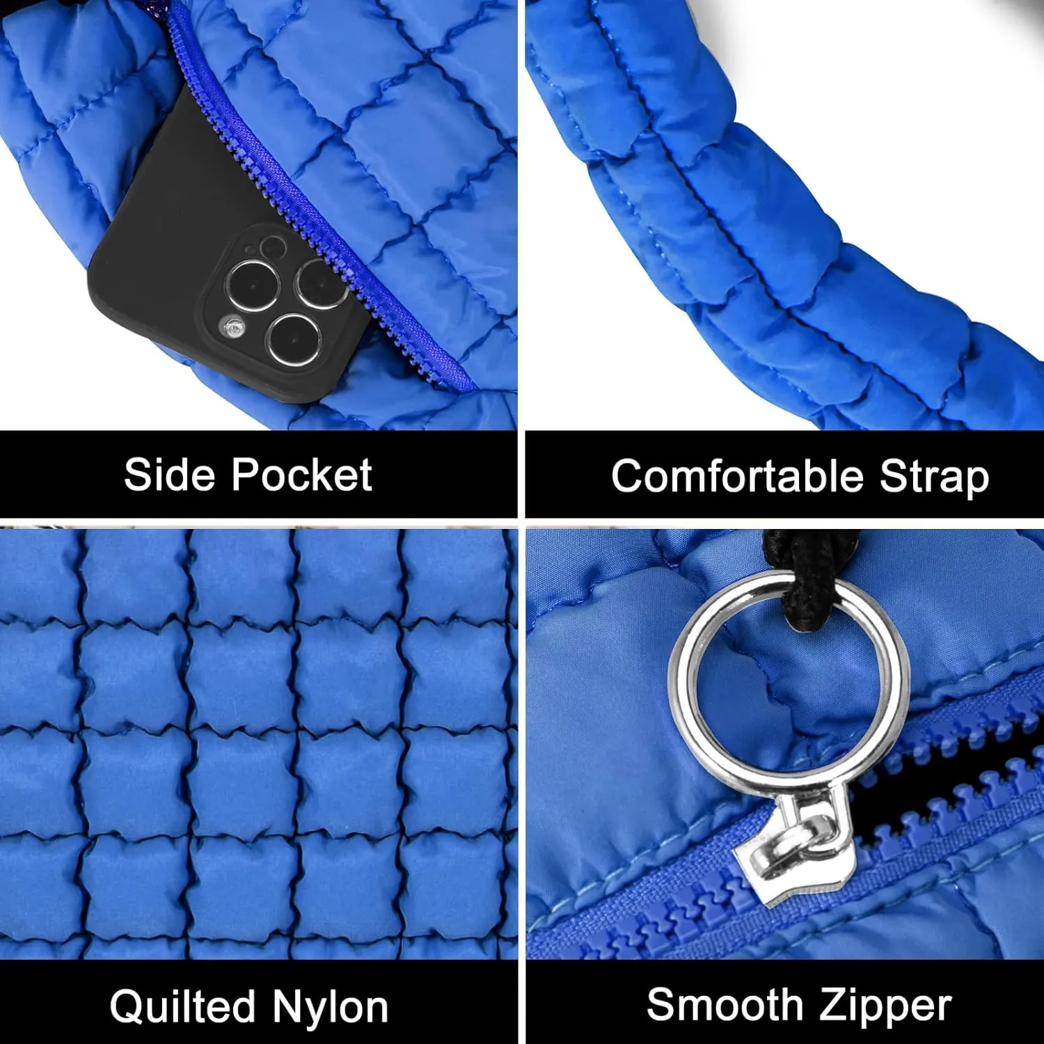 Puffer Tote Bag for Women Large Quilted Puffy Lightweight Carryall Crossbody Tote Bag for Women