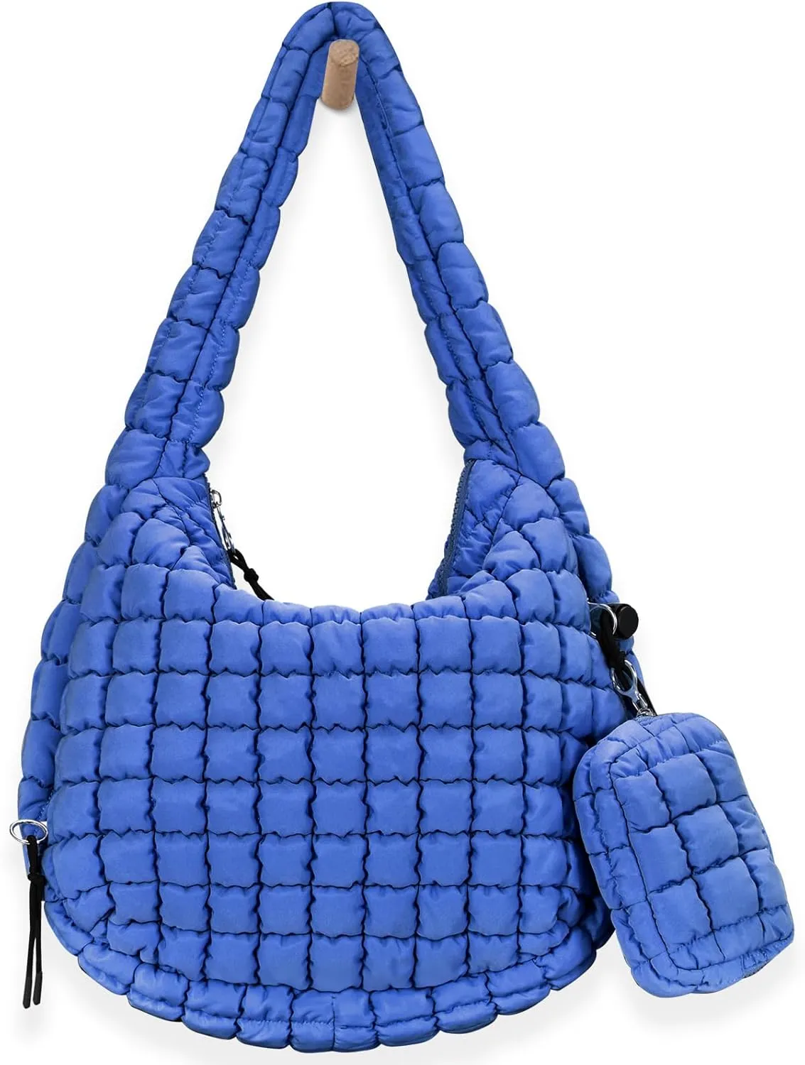 Puffer Tote Bag for Women Large Quilted Puffy Lightweight Carryall Crossbody Tote Bag for Women
