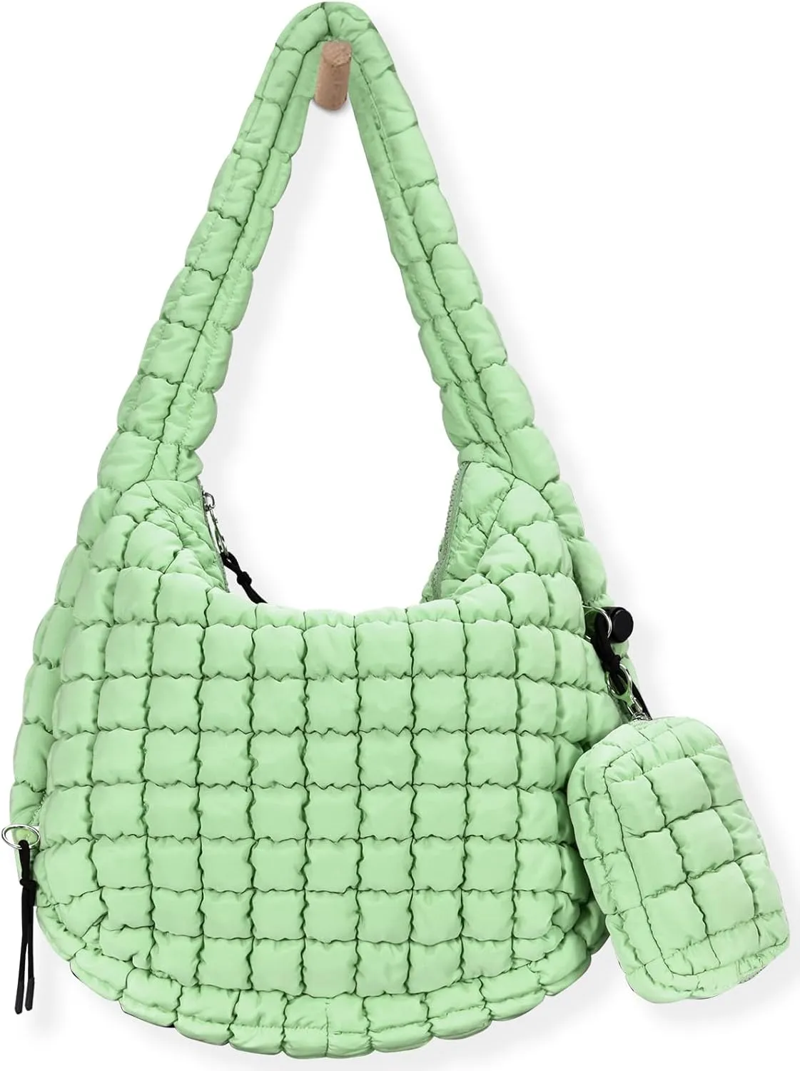 Puffer Tote Bag for Women Large Quilted Puffy Lightweight Carryall Crossbody Tote Bag for Women