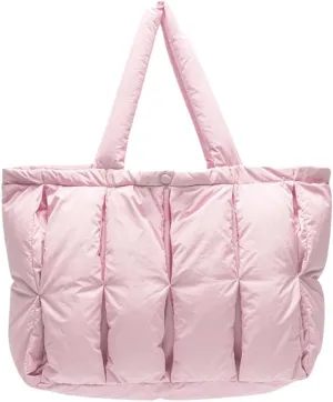 Puffer Tote Bag For Women Luxury Quilted Puffy Handbag Light Winter Shoulder Bag
