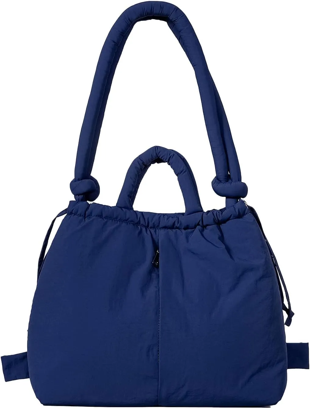 Puffer Tote Bag for Women Man, Stuffing Cotton Trendy Lightweight Puffer Bag Handbags Backpack with Drawstring