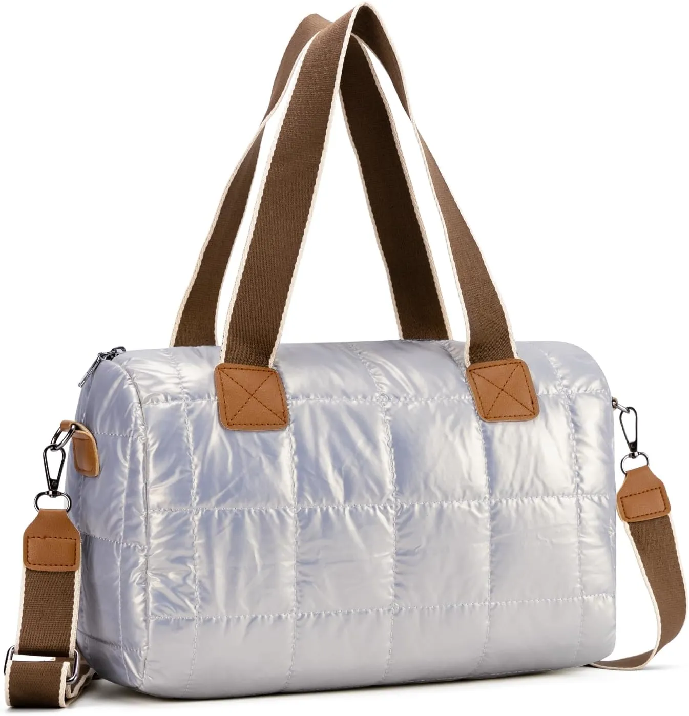 Puffer Tote Bag for Women Quilted Crossbody Bags Large Down Cotton Soft Padded Handbag