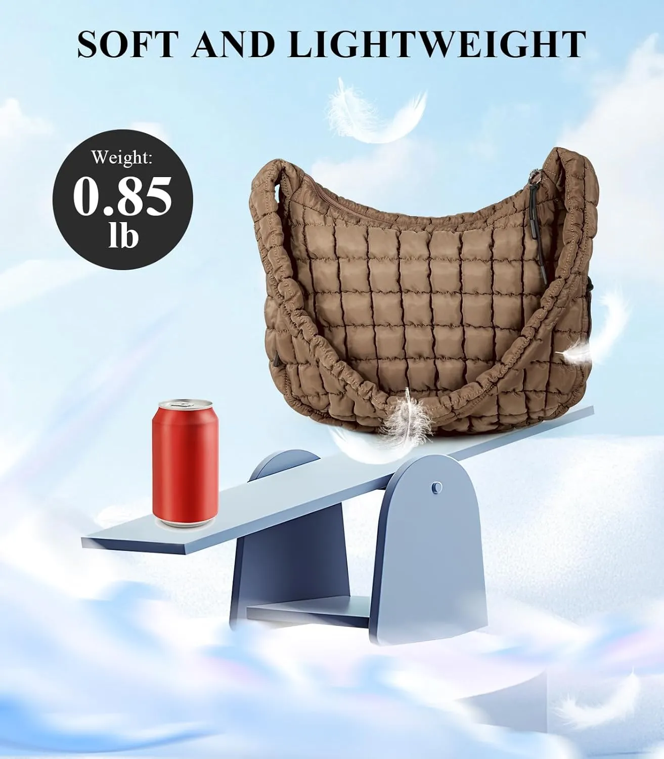 Puffer Tote Bag for Women, Quilted Tote Bag Puffer Bag, Large Quilted Crossbody Bags Carryall Bag, Hobo Bags for Travel