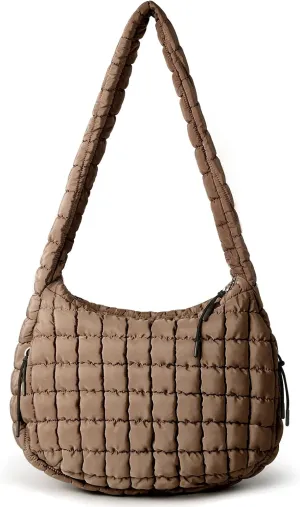 Puffer Tote Bag for Women, Quilted Tote Bag Puffer Bag, Large Quilted Crossbody Bags Carryall Bag, Hobo Bags for Travel