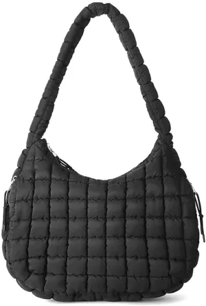 Puffer Tote Bag for Women,Large Quilted Tote Bag Quilted Carryall Bag Soft Puffy Crossbody Bag Hobo Handbags