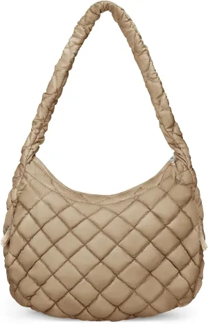 Puffer Tote Bag, Large Carryall Quilted Tote Bag for Women, Comfort Puffer Crossbody Bag, Lightweight Puffer Purses