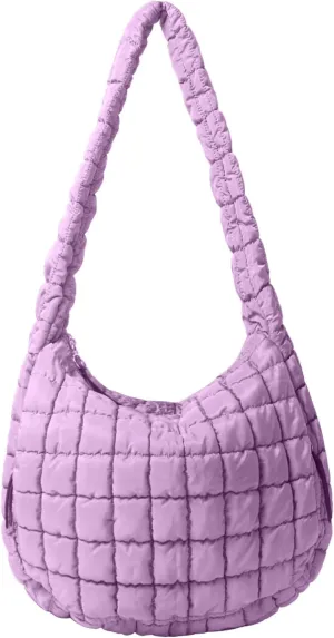Puffer Tote Bag Large Puffy Tote Bag Quilted Tote Bag Soft Quilted Crossbody Bag Carryall Hobo Handbags for Women Girl