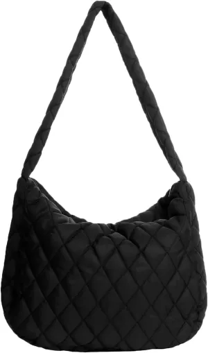 Puffer Tote Bag Soft Puffy Crossbody Bag Large Quilted Tote Bag Quilted Carryall Bag Handbags Puff Purse
