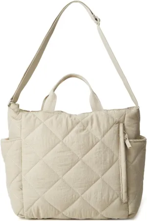 Puffer Tote Bag Women Quilted Crossbody Handbag Lattice Padded Puffy Purse Casual Satchel Bag