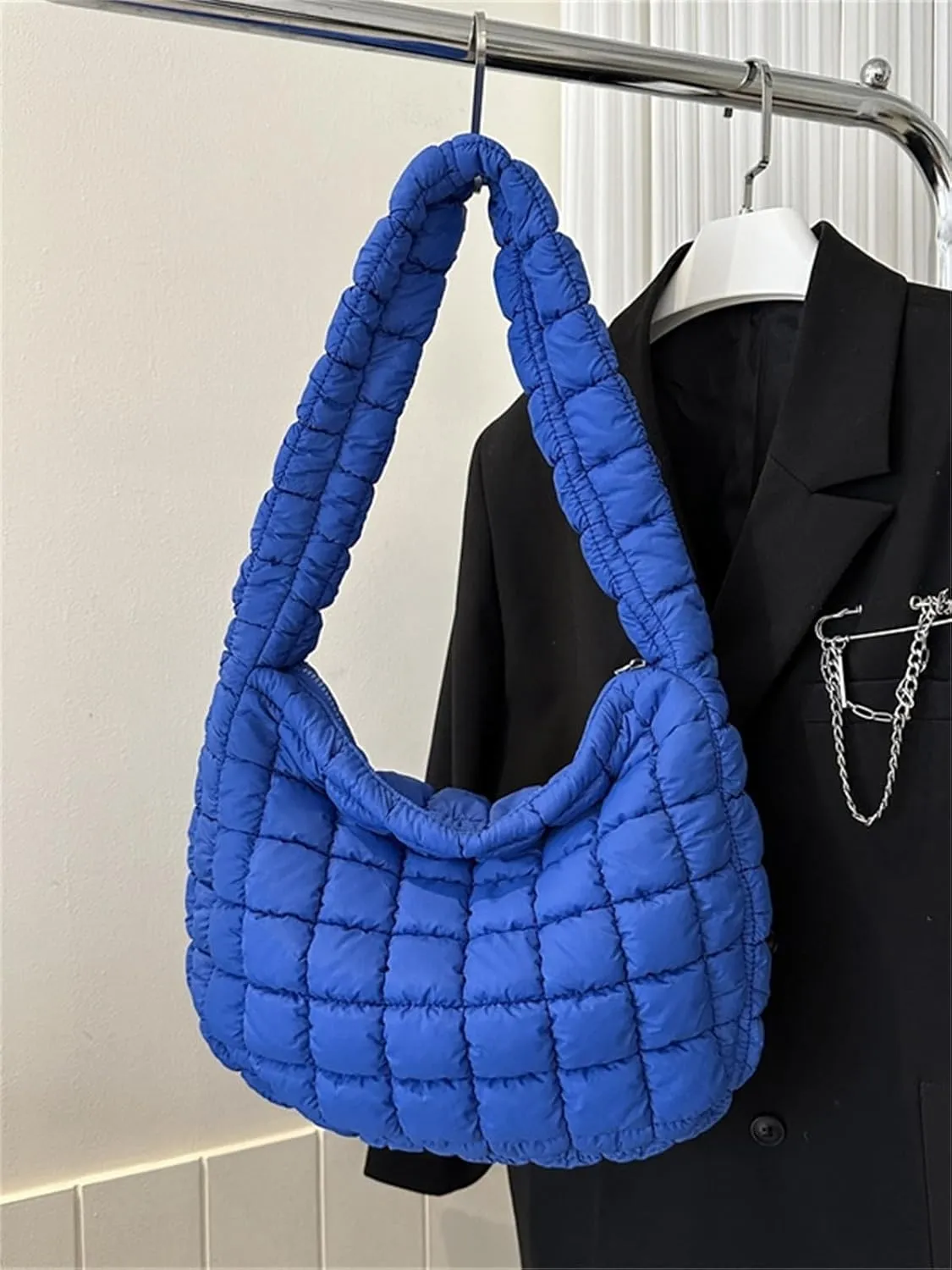 Puffer Tote Bag Women Quilted Shoulder Bags Puffy Bubble Pleated Purse Nylon Padding Cloud Crossbody Bag 2025
