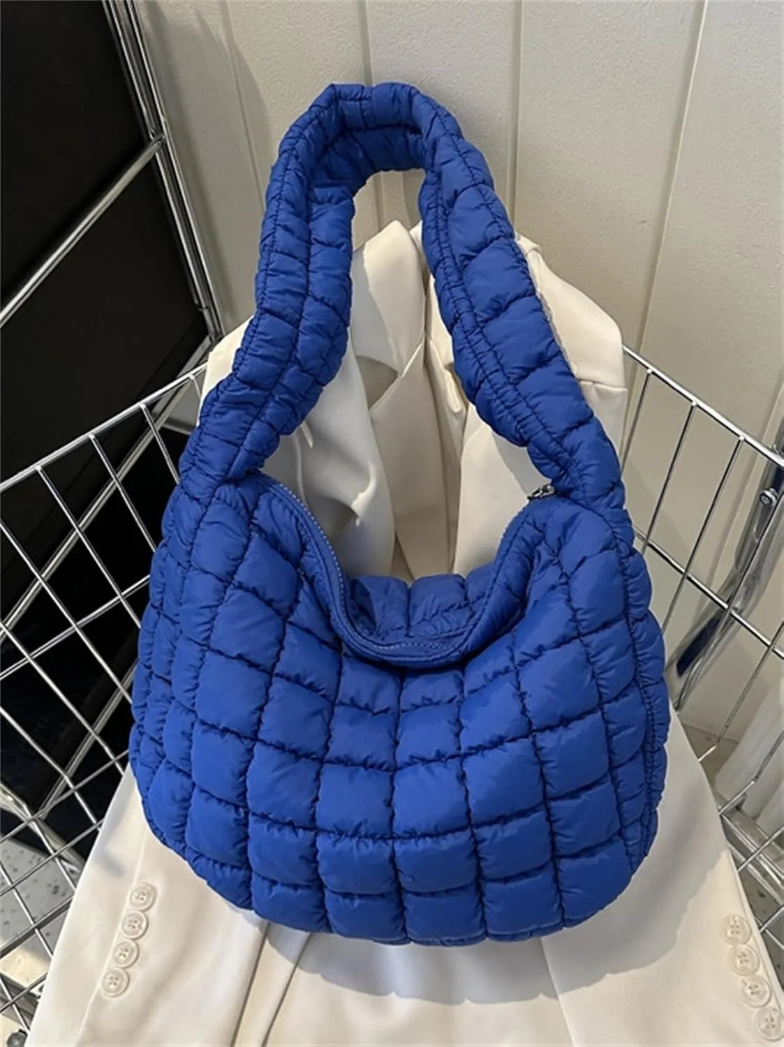 Puffer Tote Bag Women Quilted Shoulder Bags Puffy Bubble Pleated Purse Nylon Padding Cloud Crossbody Bag 2025