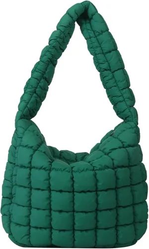 Puffer Tote Bag Women Quilted Shoulder Bags Puffy Bubble Pleated Purse Nylon Padding Cloud Crossbody Bag 2025