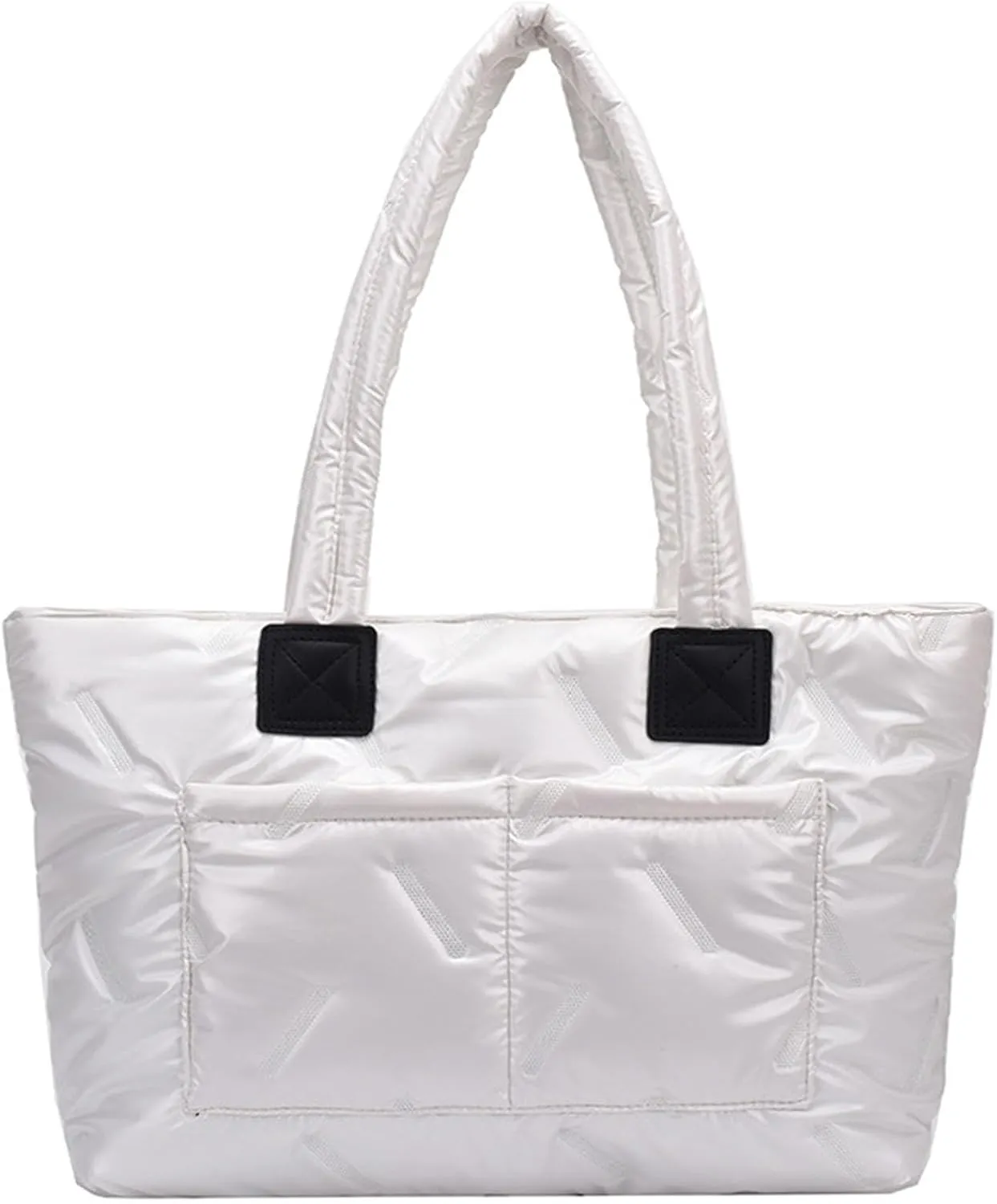 Puffer Tote Bag,Large Quilted Puffy Handbag Shoulder Bag Lightweight Satchel Purse for Travel, Work, Gym, Shop