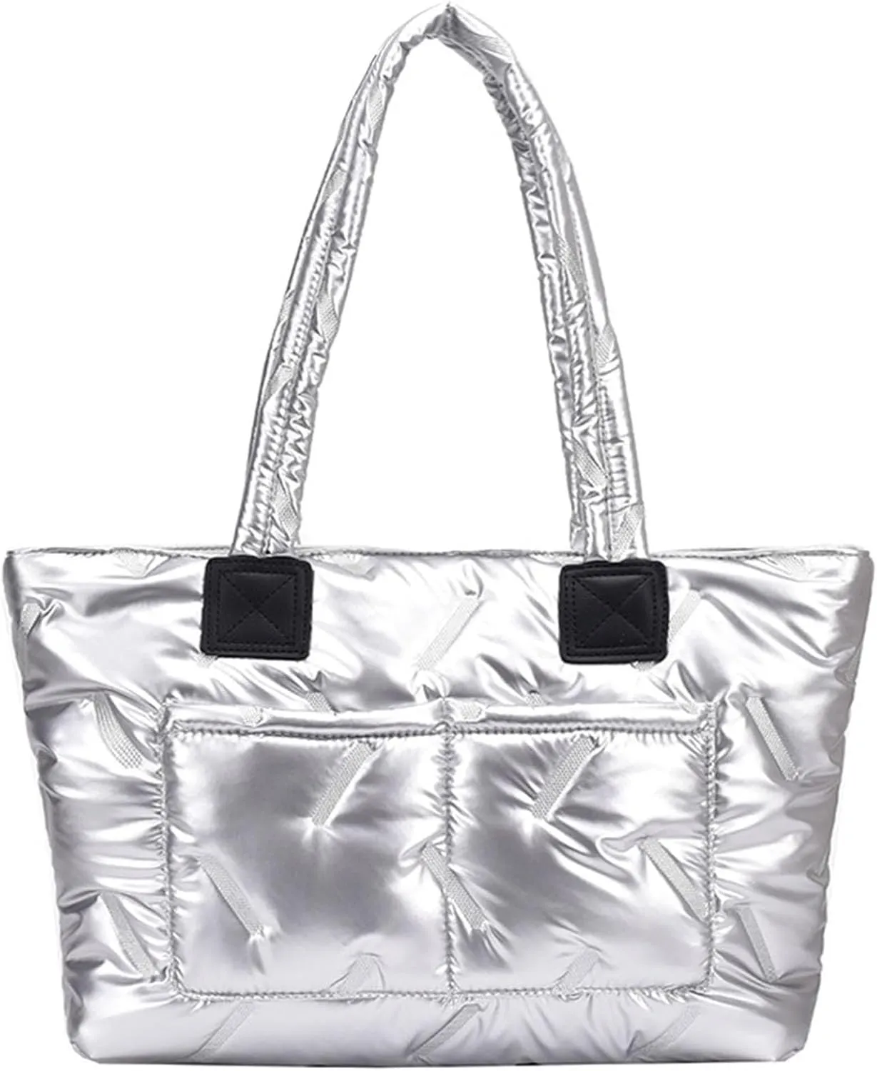Puffer Tote Bag,Large Quilted Puffy Handbag Shoulder Bag Lightweight Satchel Purse for Travel, Work, Gym, Shop