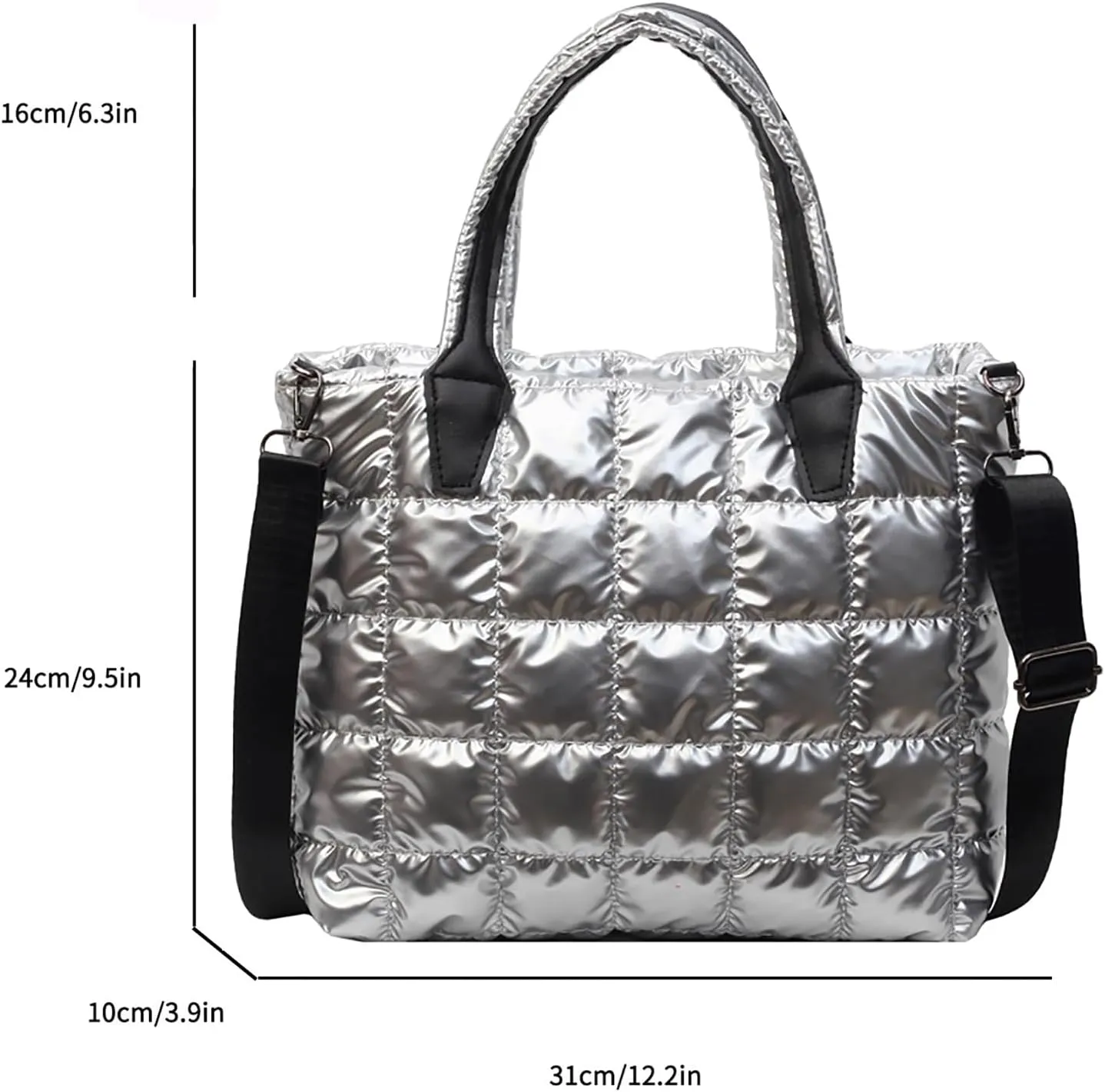 Puffy Bag for Women Quilted Crossbody Bag Puffer Purse Quilted Shoulder Bag Handbag with Adjustable Strap
