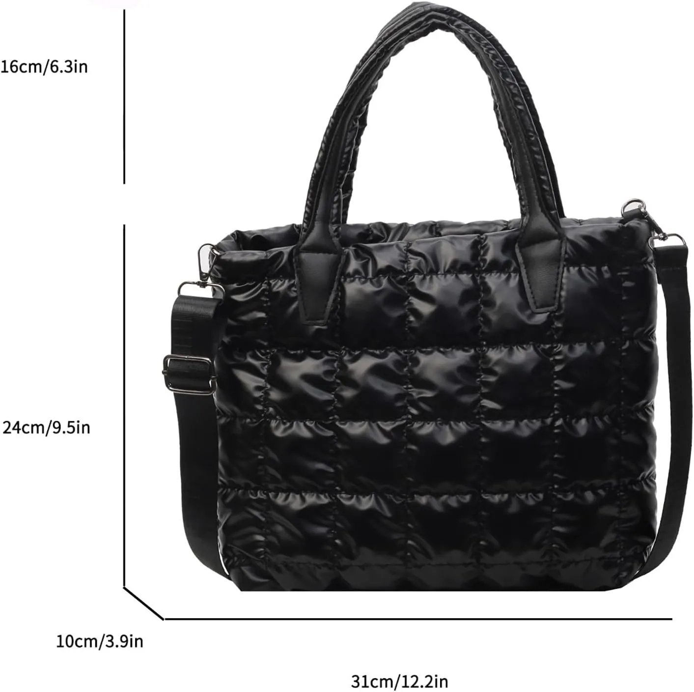 Puffy Bag for Women Quilted Crossbody Bag Puffer Purse Quilted Shoulder Bag Handbag with Adjustable Strap