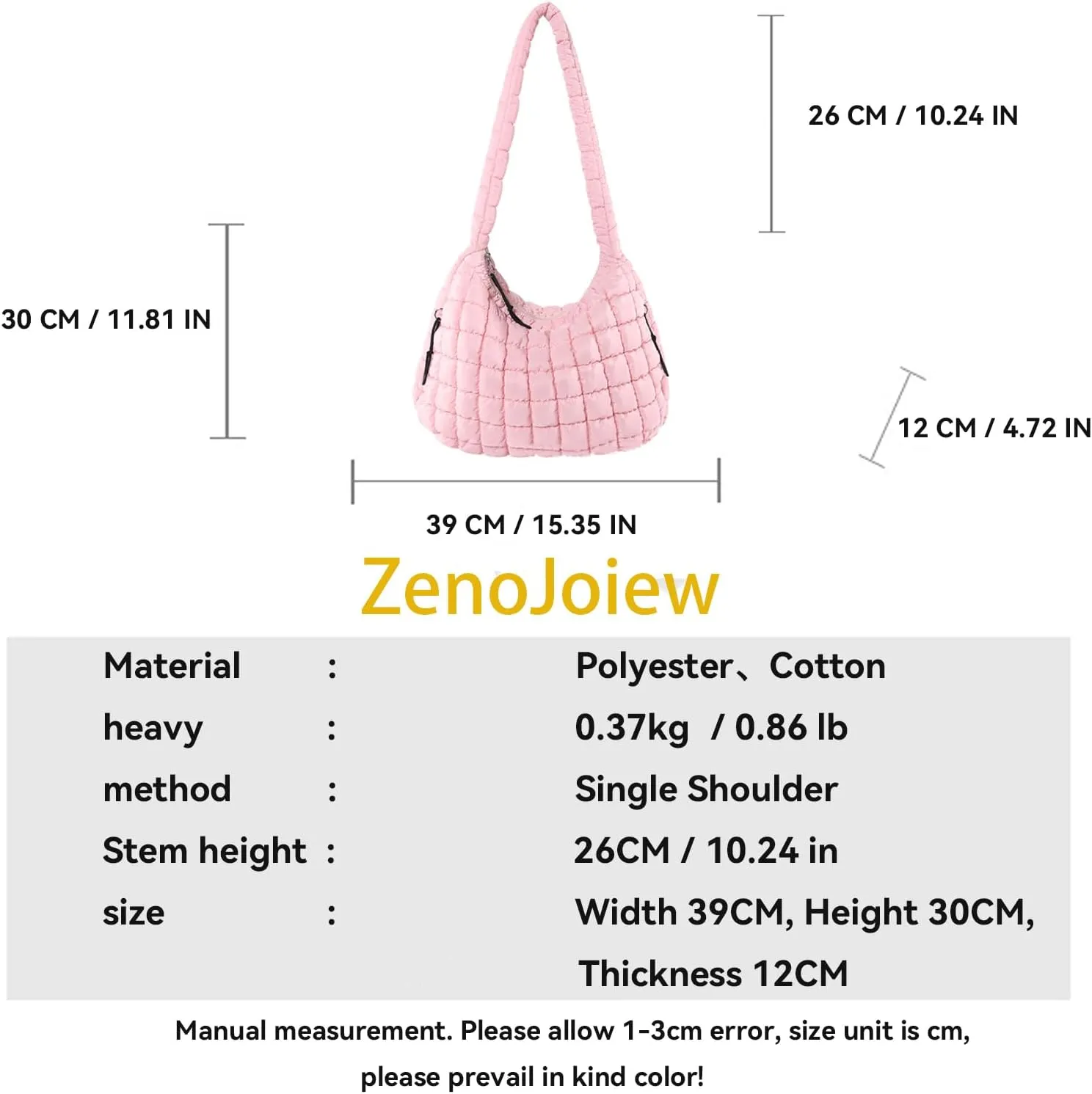 Puffy Bubble Tote Bag,Puffer Quilted Shoulder Bag for Women with Multiple Zippered Pockets, Trendy Crossbody Hobo Bag