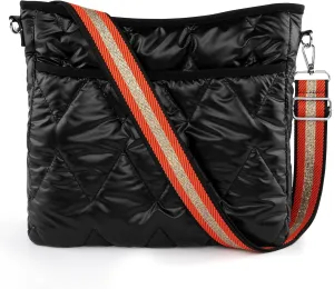 Puffy Crossbody Bags, Quilted Purses with Zip, Trendy Fashion Shoulder Bags, Padded Soft Handbags for Women