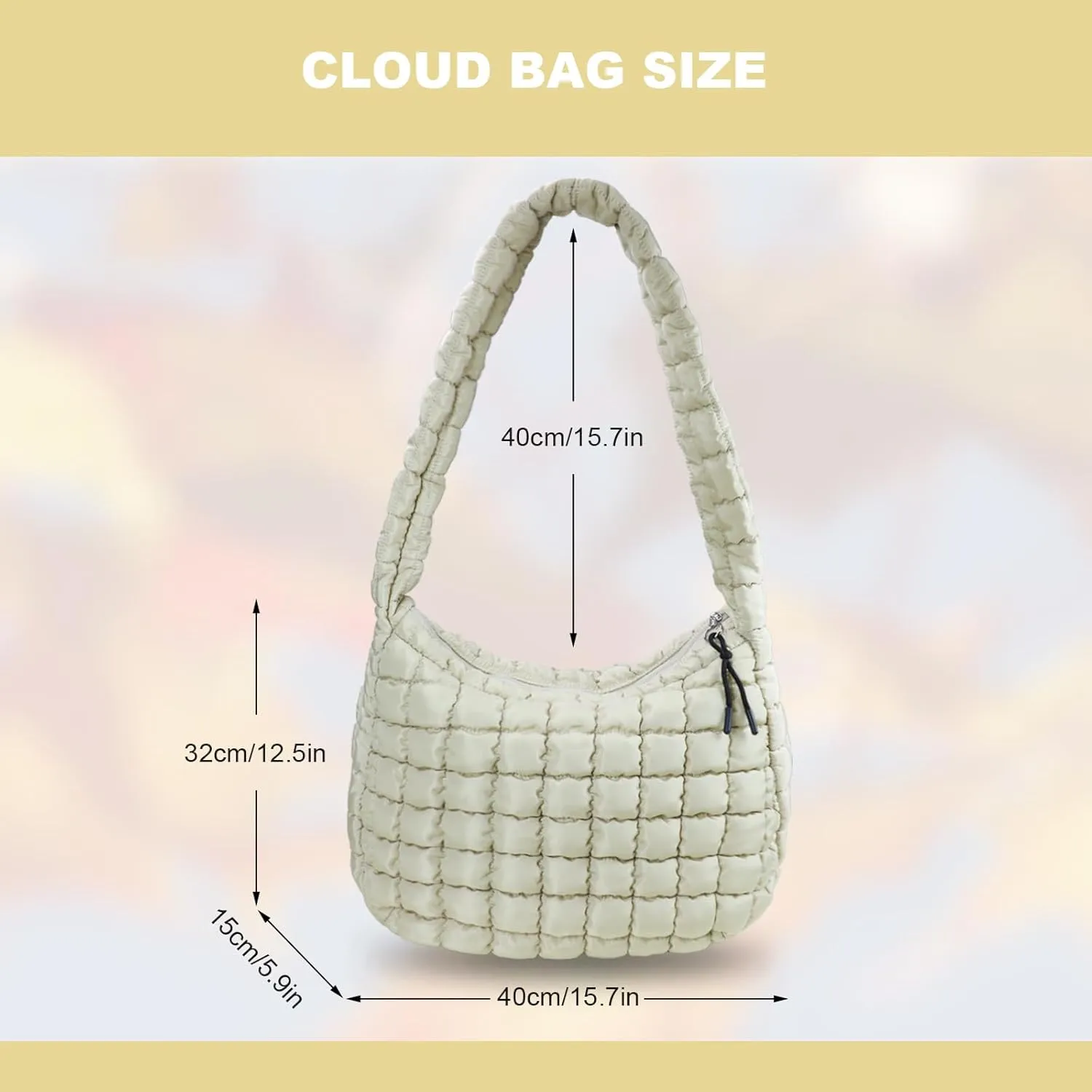 puffy tote bag quilted bag for women ysl bags travel cloud bag women puffer hobo trendy tote bag Purse