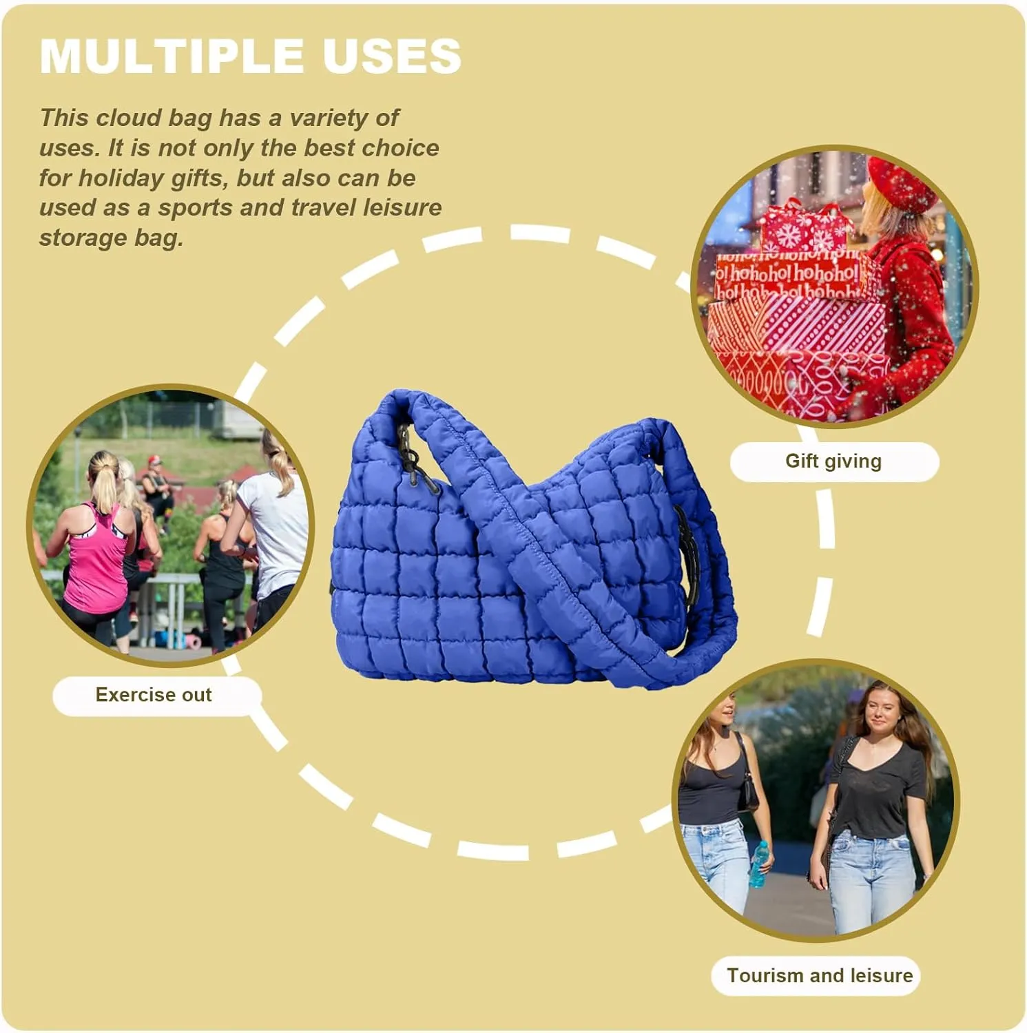 puffy tote bag quilted bag for women ysl bags travel cloud bag women puffer hobo trendy tote bag Purse