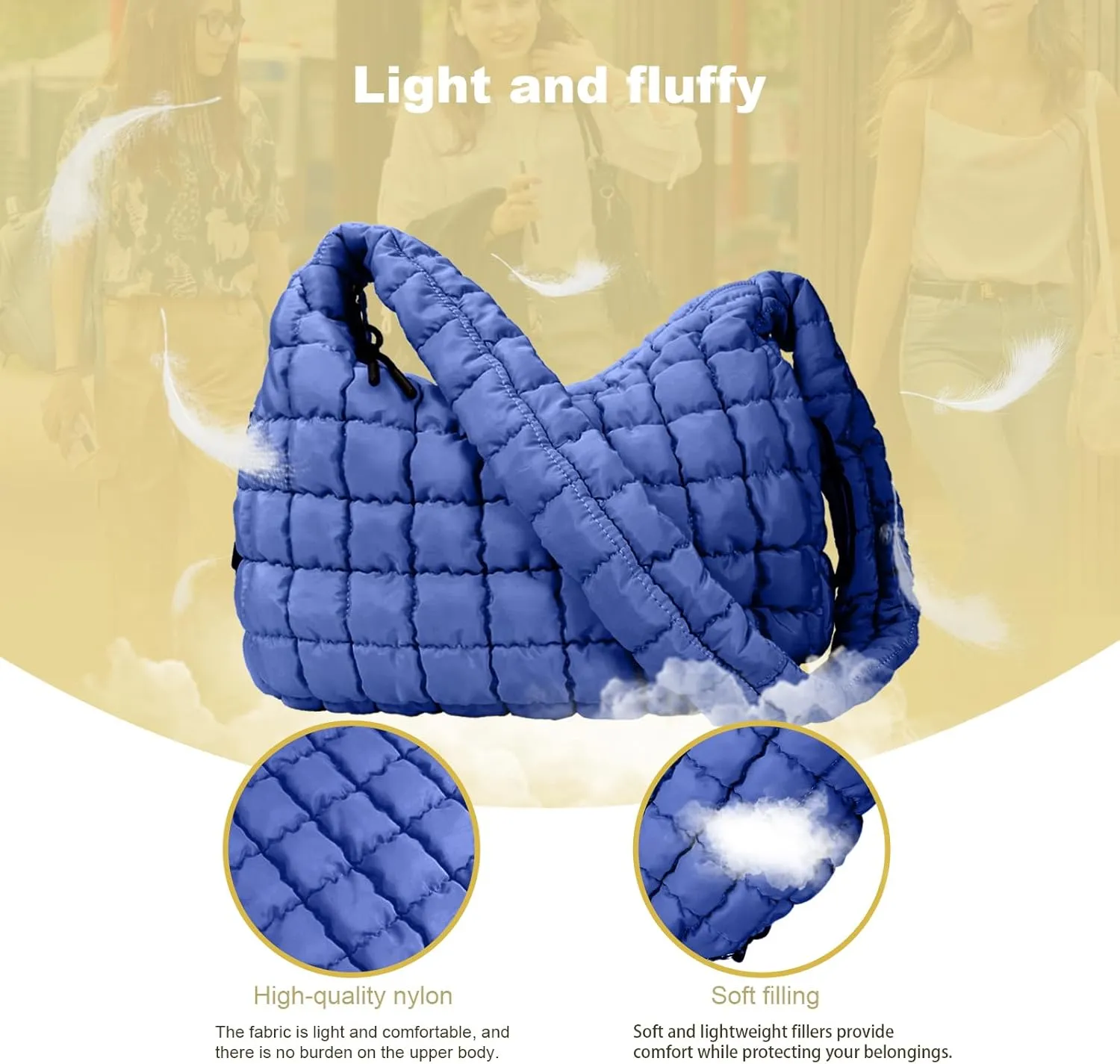 puffy tote bag quilted bag for women ysl bags travel cloud bag women puffer hobo trendy tote bag Purse