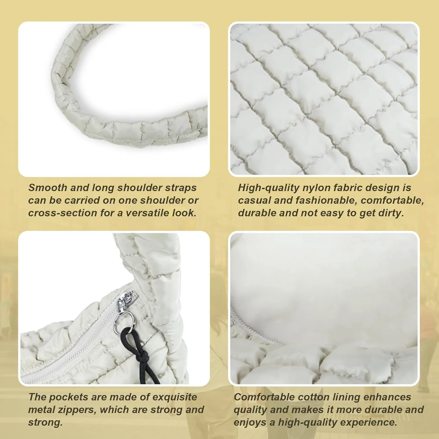 puffy tote bag quilted bag for women ysl bags travel cloud bag women puffer hobo trendy tote bag Purse