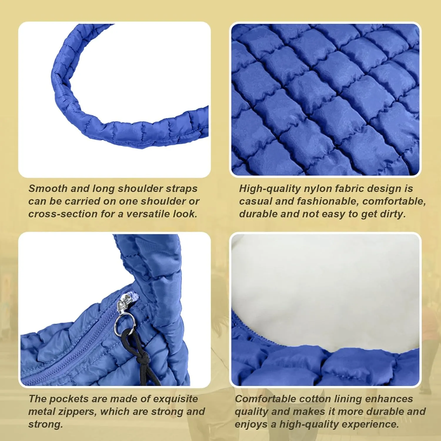 puffy tote bag quilted bag for women ysl bags travel cloud bag women puffer hobo trendy tote bag Purse