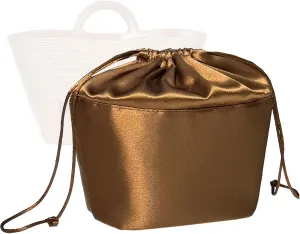 Purse Organizer Insert, Silk Satin Inner Liner Bag for Marni Tropicalia Handbags Smooth Storage Drawstring Bag