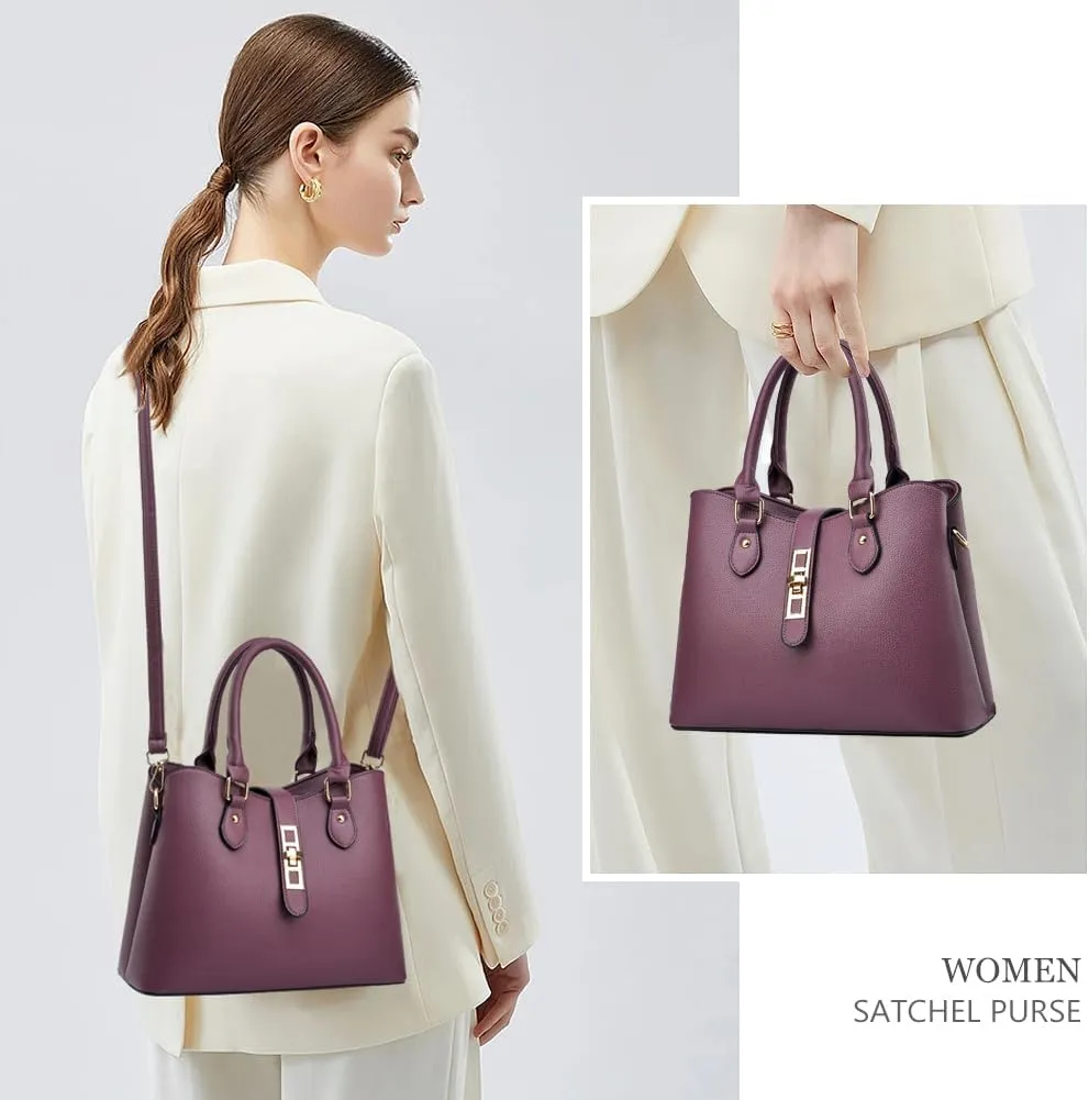 Purses and Handbags for Women Crossbody PU Leather Tote Top Handle Satchel Shoulder Bags