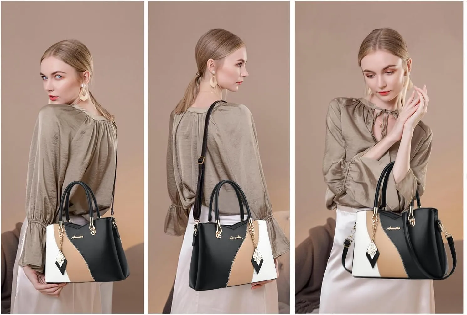 Purses and Handbags for Women Tote PU Leather Ladies Satchel Top Handle Crossbody Shoulder Bag