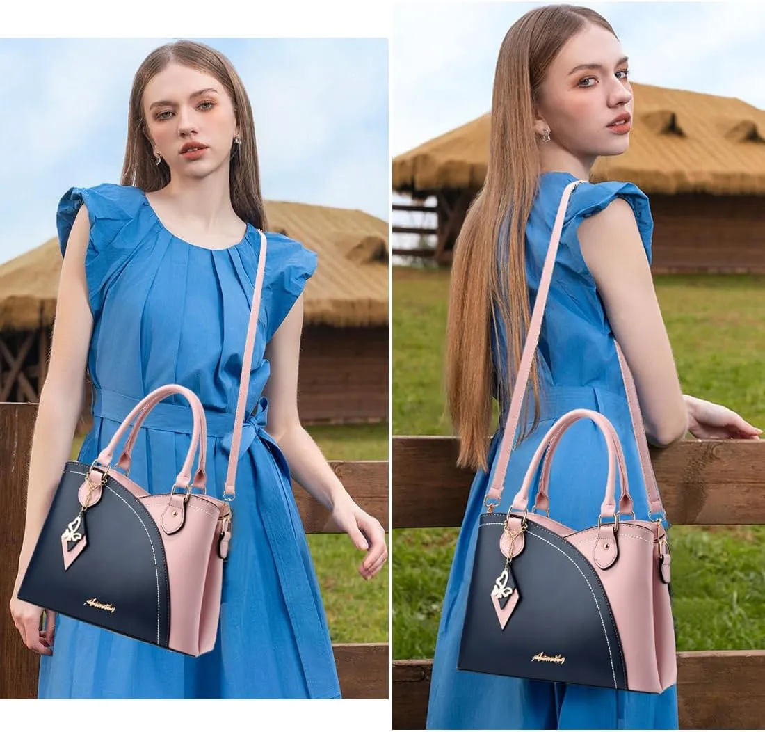 Purses and Handbags for Women Tote PU Leather Ladies Satchel Top Handle Crossbody Shoulder Bag