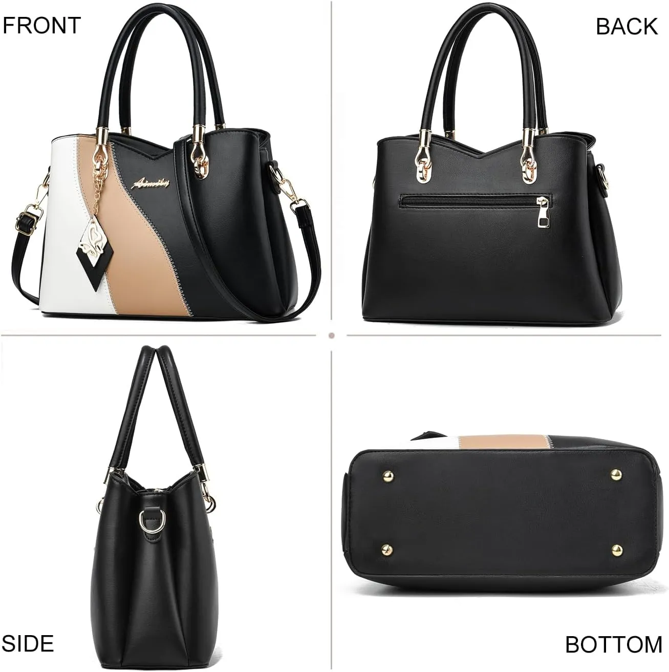 Purses and Handbags for Women Tote PU Leather Ladies Satchel Top Handle Crossbody Shoulder Bag