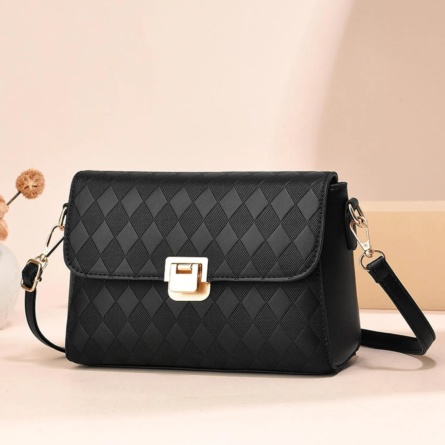 Purses For Women Stylish And Versatile Crossbody Bag Simple Embossed Check Handbags