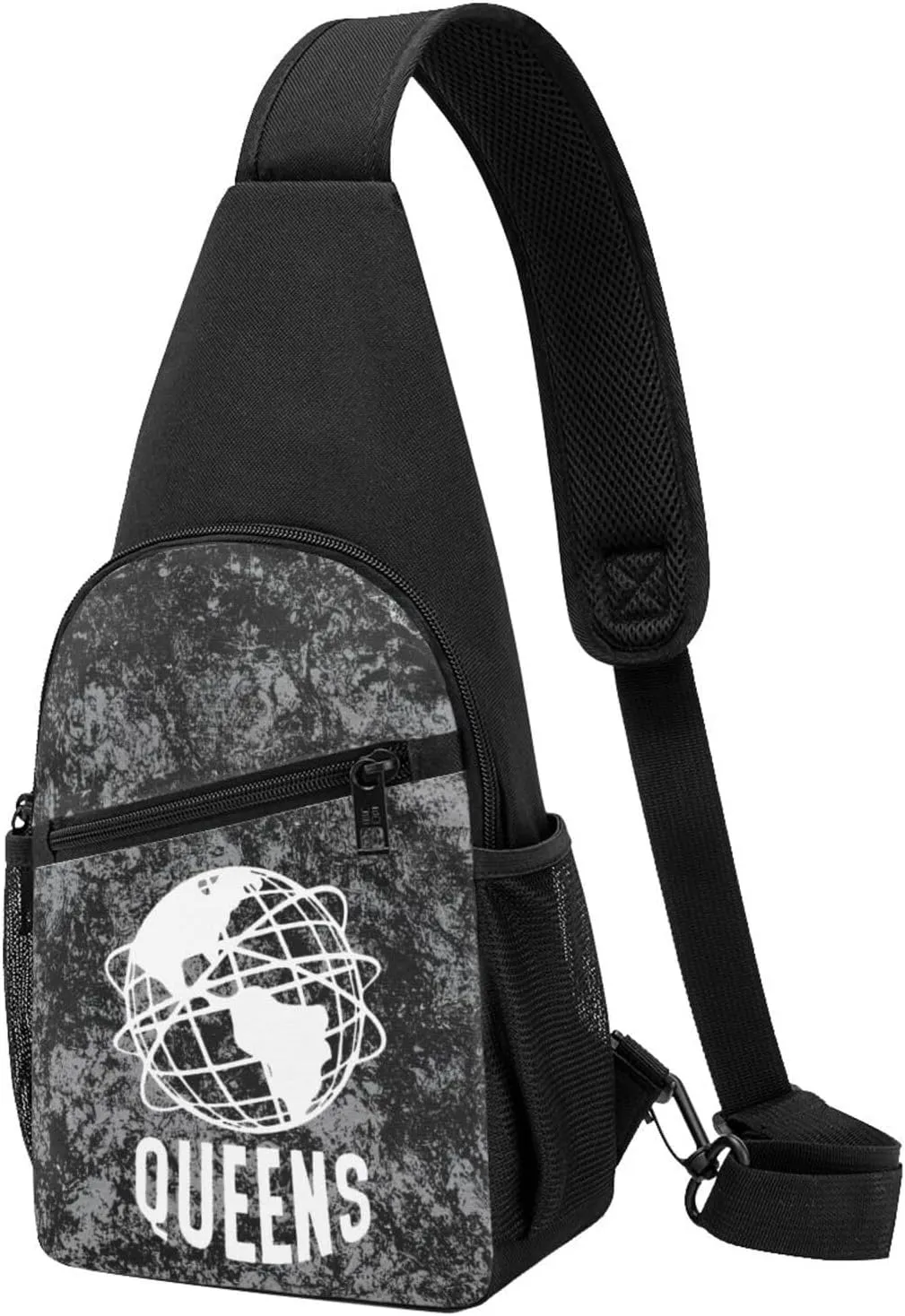 Queens Unisphere New York Sling Bag Crossbody Backpack Shoulder Casual Daypack Bags for Men Women